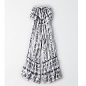 Paisley strapless jumpsuit